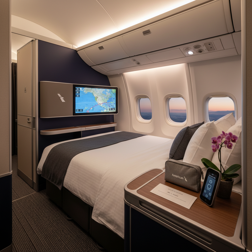 American Airlines A321XLR Business Class Suite Doors Unlock